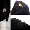 20s Black Velvet Dress - details