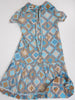 60s Teal and Taupe Drop Waist Dress - interior and Manford label