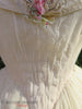 White Flounced Ball Gown -bodice ruching