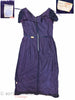50s Navy Blue Silk Chiffon Dress - interior and ILGWU tag