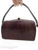50s Lizard Frame Purse - held up