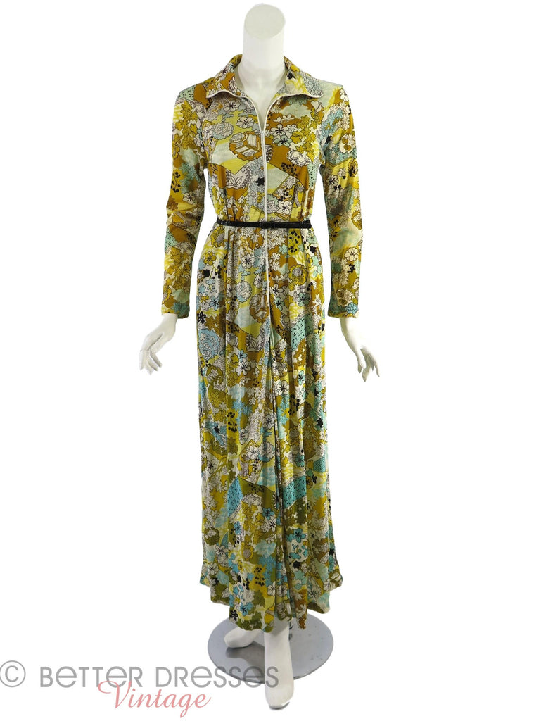 60s/70s Psychedelic Maxi - belted
