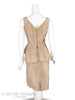 50s Mocha Peplum Wiggle Dress - back
