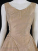 50s Mocha Peplum Wiggle Dress - close up
