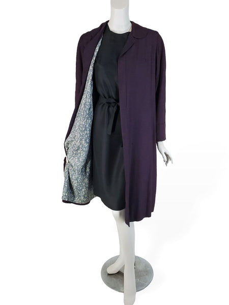 50s Duster Coat Showing Lining