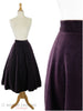 70s does 50s Purple Velvet A-line Skirt