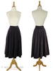 70s Purple Velvet A-line Skirt