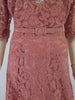 40s pink lace gown - hip yoke