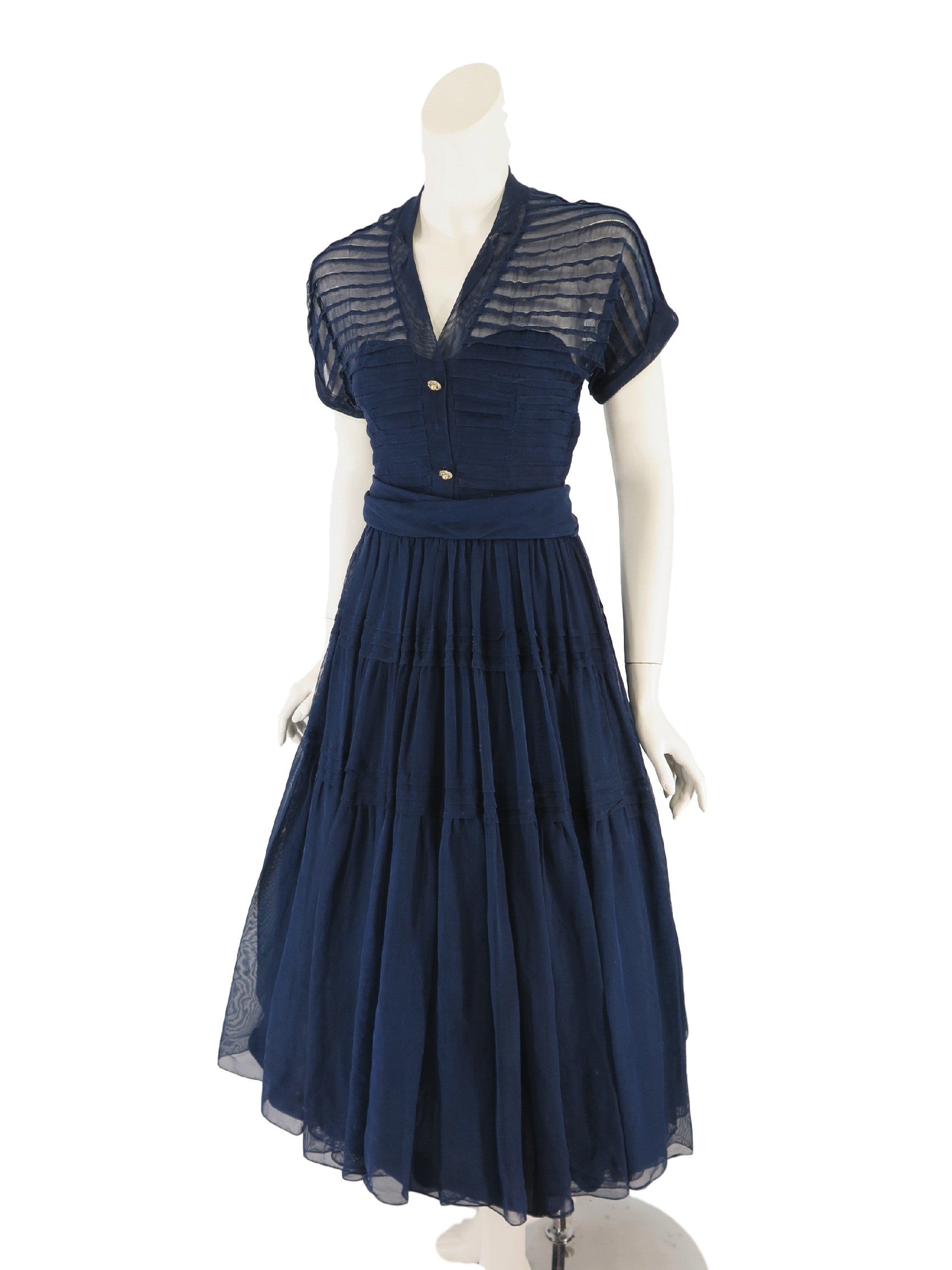 40s/50s Navy Blue Party Dress Better Dresses Vintage 40s/50s Navy Blue Party Dress Better Dresses Vintage