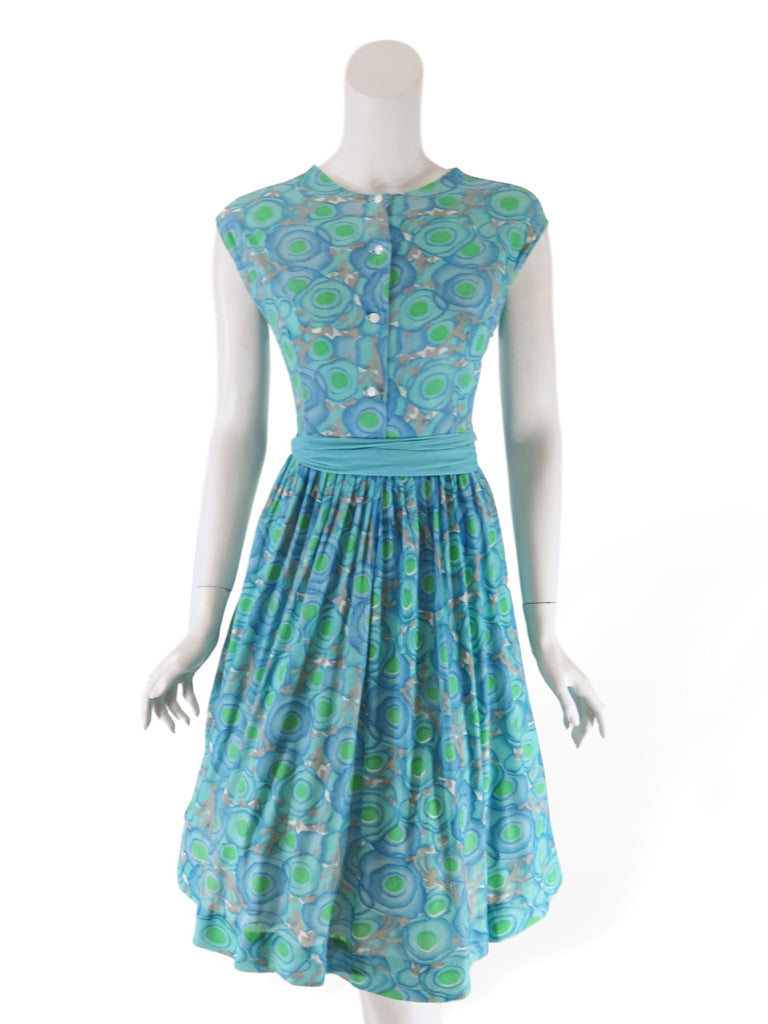 60s Nylon Shirtwaist Dress