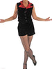 50s/60s Black Velvet Top and Shorts Set - front