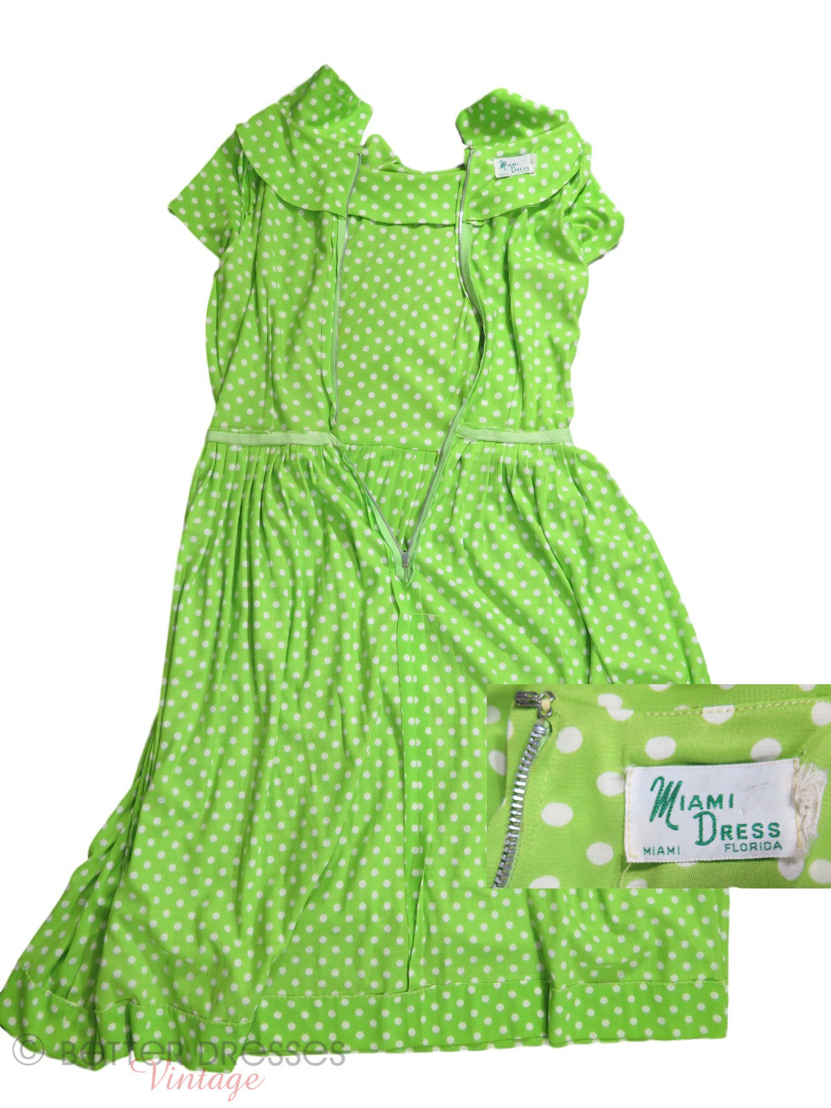 60s Lime Green Polka Dot Day Dress Better Dresses Vintage 60s Lime Green Polka Dot Day Dress Better Dresses Vintage
