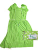 60s Lime Green Polka Dot Dress - interior and Miami Dress label