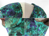 50s Green and Purple Silk Wiggle Dress - damage