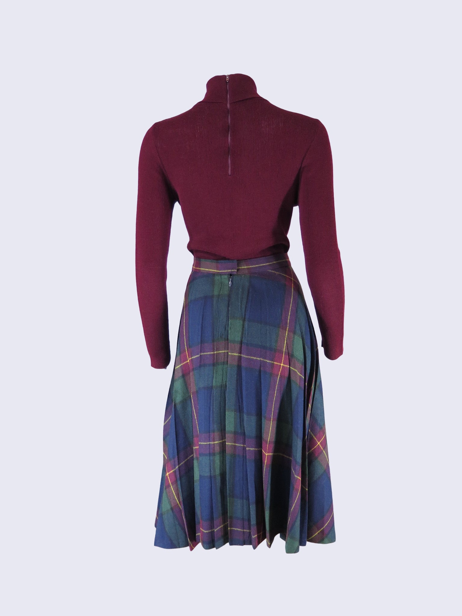 70s wool skirt top