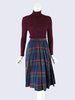 70s Pleated Wool Skirt - with burgundy sweater tucked