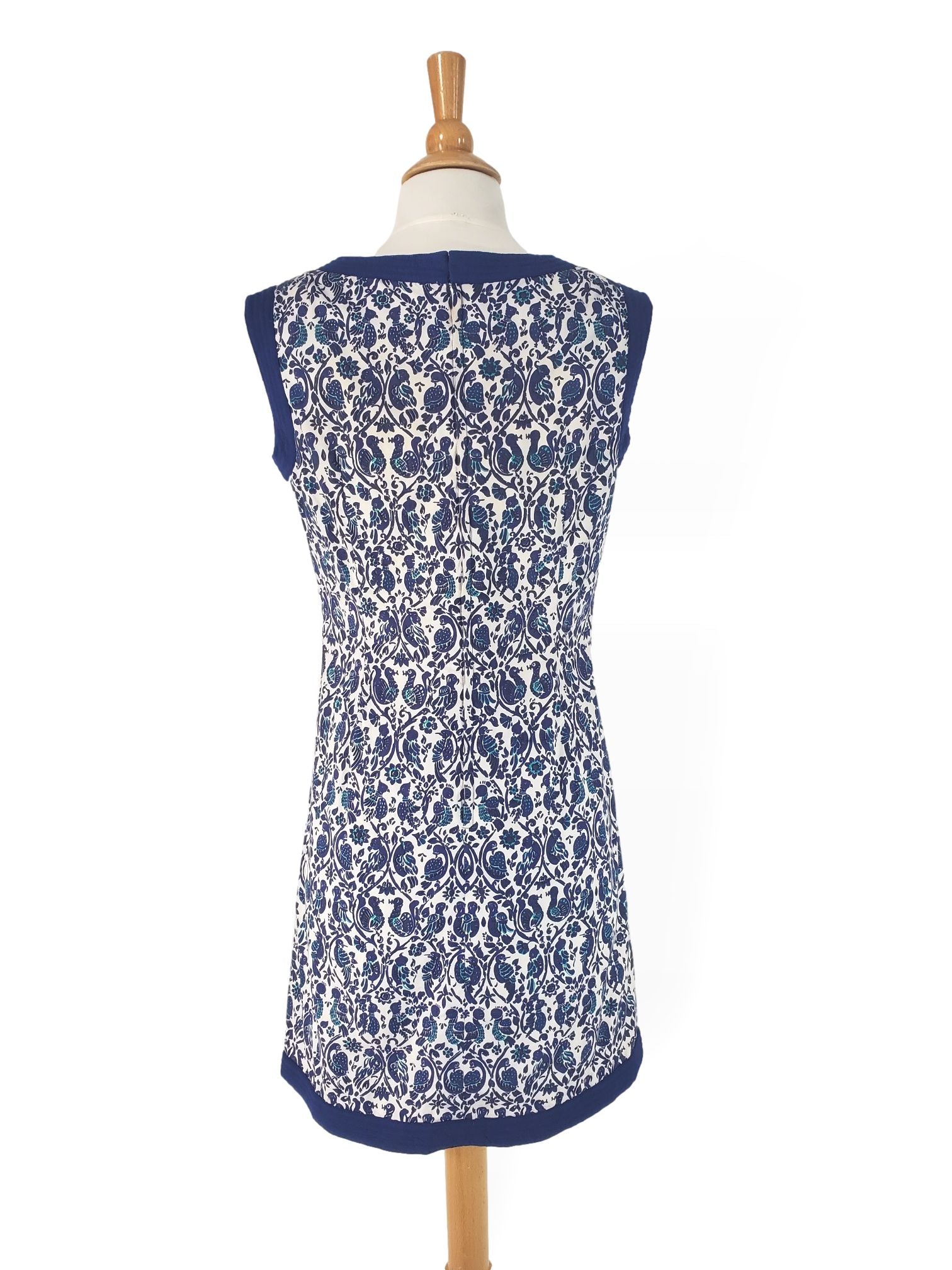 60s Cotton Shift Dress in Blue Batik Print - sm, med Better Dresses Vintage 60s Cotton Shift Dress in Blue Batik Print - sm, med Better Dresses Vintage