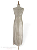 60s Gown in Cream with Embellished Bodice - back