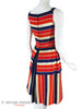 50s Bold Striped Dress - Back Angle view