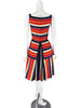 50s Bold Striped Dress - back view