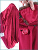 Manteau swing rouge des années 60 avec col en vison