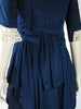 10s Edwardian Blue Silk Dress - back detail