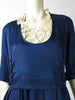 10s Edwardian Blue Silk Dress - front close