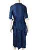 10s Edwardian Blue Silk Dress - full back