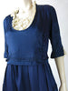 10s Edwardian Blue Silk Dress - front close