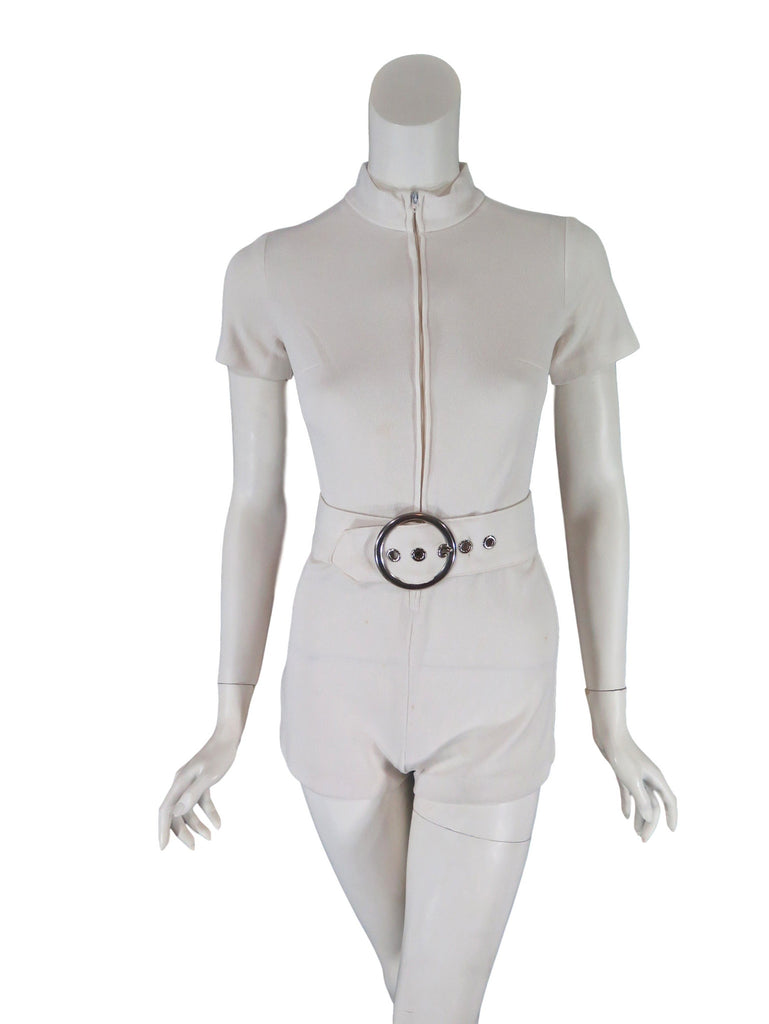 60s romper - front view zipped