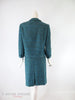 60s Teal Tweed Suit - back view