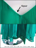 60s Green Plus Size Green Gown - glitches