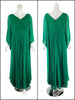 60s Green Plus Size Green Gown - unclipped from mannequin