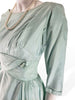 50s Aqua Blue Party Dress Angle Close View