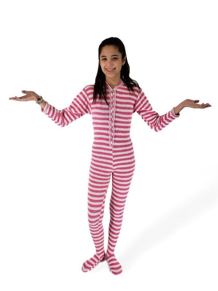 60s/70s Footie Pajamas - on a real person