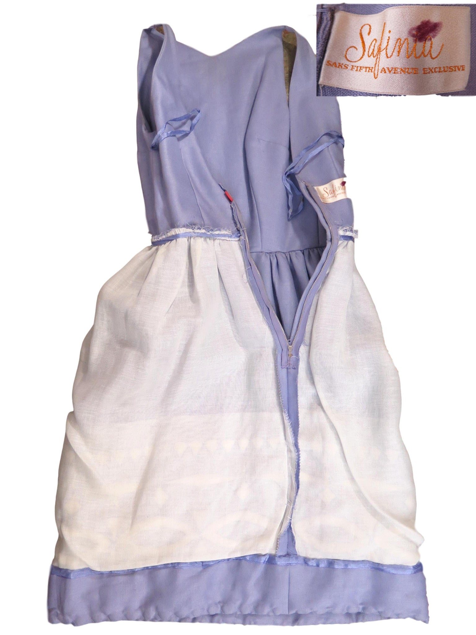 50s 60s Lavender Party Dress with Trapunto xs sm Better