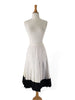Vintage pleated skirt in creamy white and black.