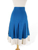 vintage pleated skirt in blue and white