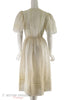 back view of 30s/40s cream party dress