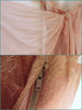 40s Peach Chiffon Dress - details
