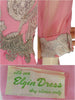 60s Pink and Silver Maxi Gown - details and Elgin Dress tag