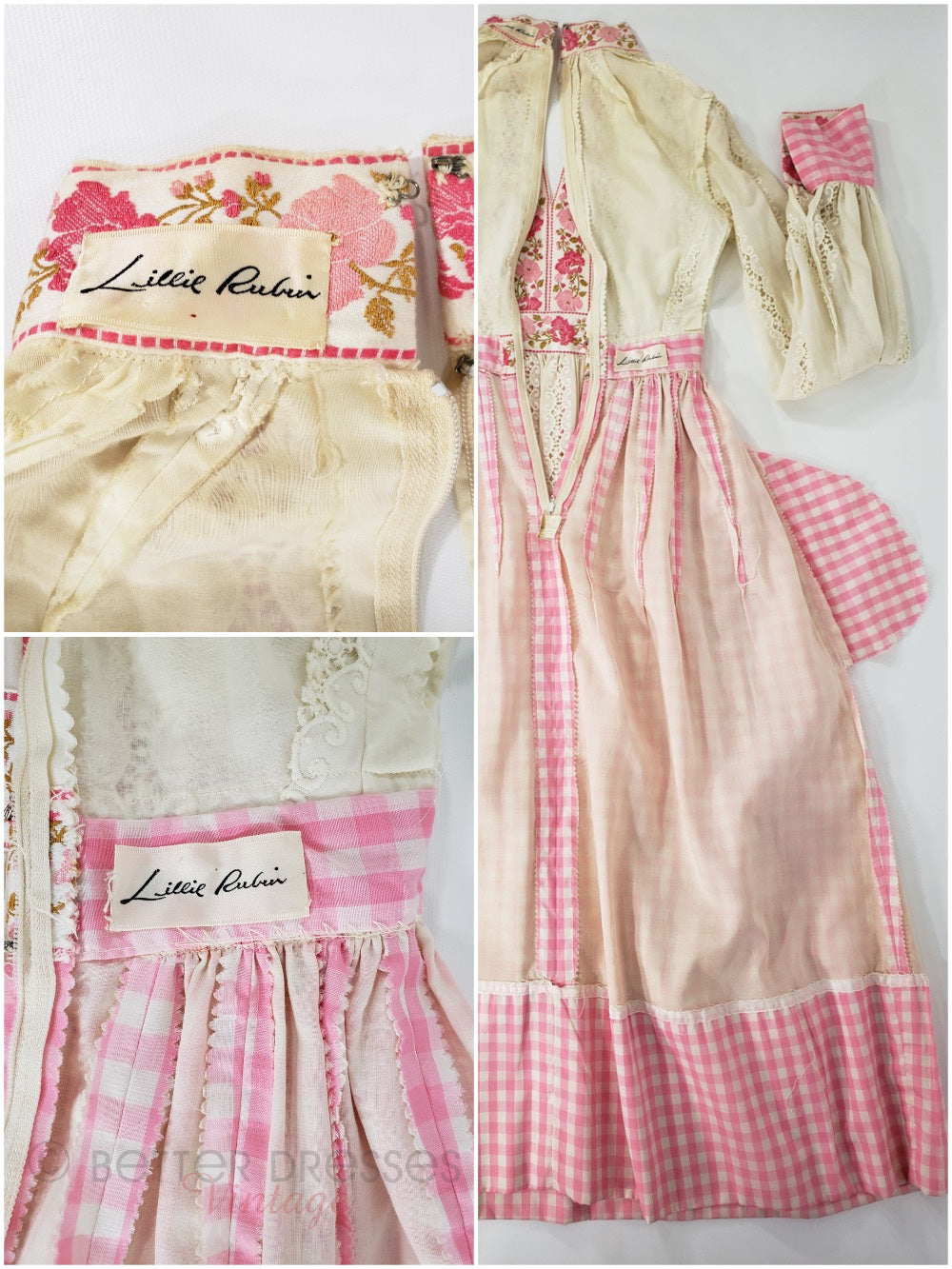 60s 70s Lillie Rubin Maxi Dress Better Dresses Vintage
