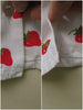 Chemisier fraises à manches courtes des années 60