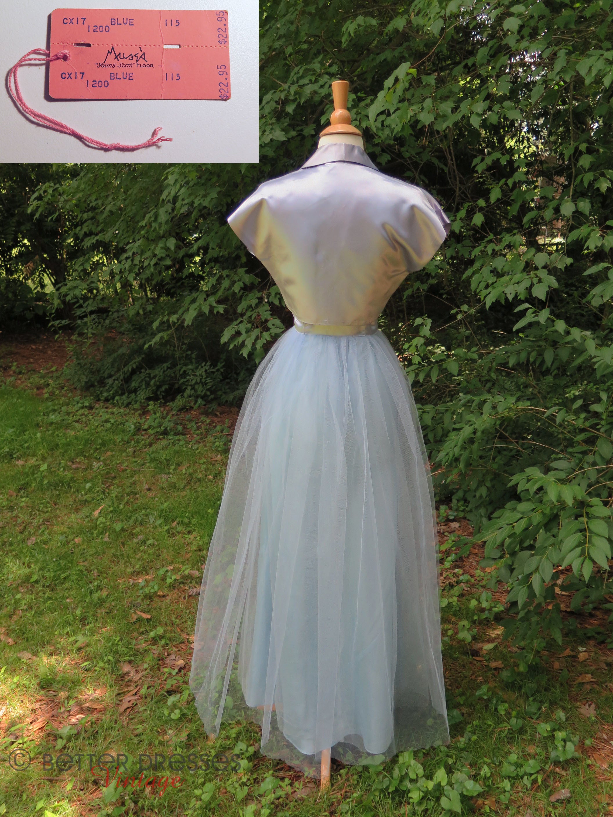 Blue 40s dress hot sale
