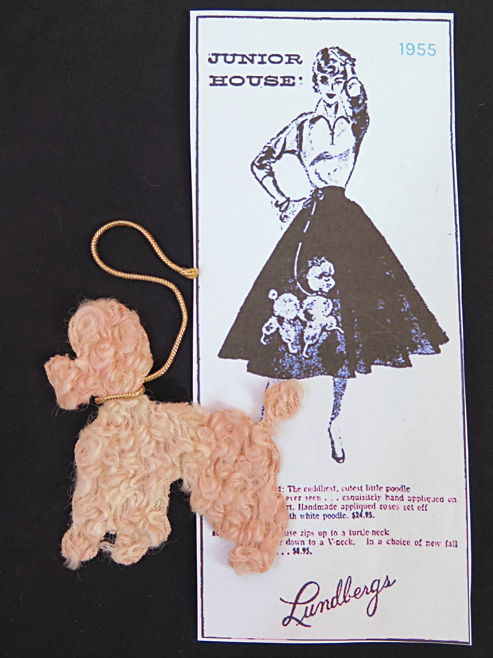 50s Pink Poodle Applique Vintage Sewing Crafts Supply – Better Dresses Vintage