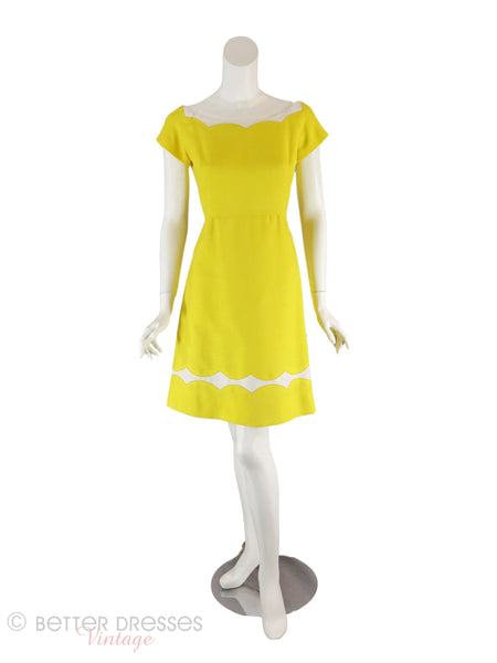 Robe jaune des années 60 - sm, med