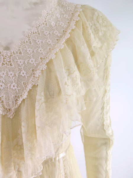 70s/80s Gunne Sax Boho Maxi Dress