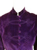 Vtg Purple Velvet Victorian-Style Jacket - close view