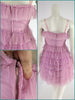 50s Party Dress in Mauve Silk Tulle - back views