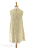 60s shift dress in cream lace - back view, unclipped